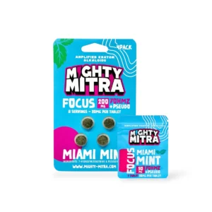Mighty Mitra Focus 7ohmz + Pseudo Tablet Miami Mint 50mg Per Tablet